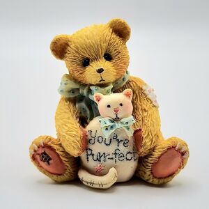 Cherished Teddies You're Purr-fect Bear With Kitten Priscilla Hillman Design Vtg